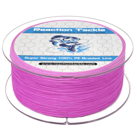 Reaction Tackle Braided Fishing Line Pink 10LB 150yd