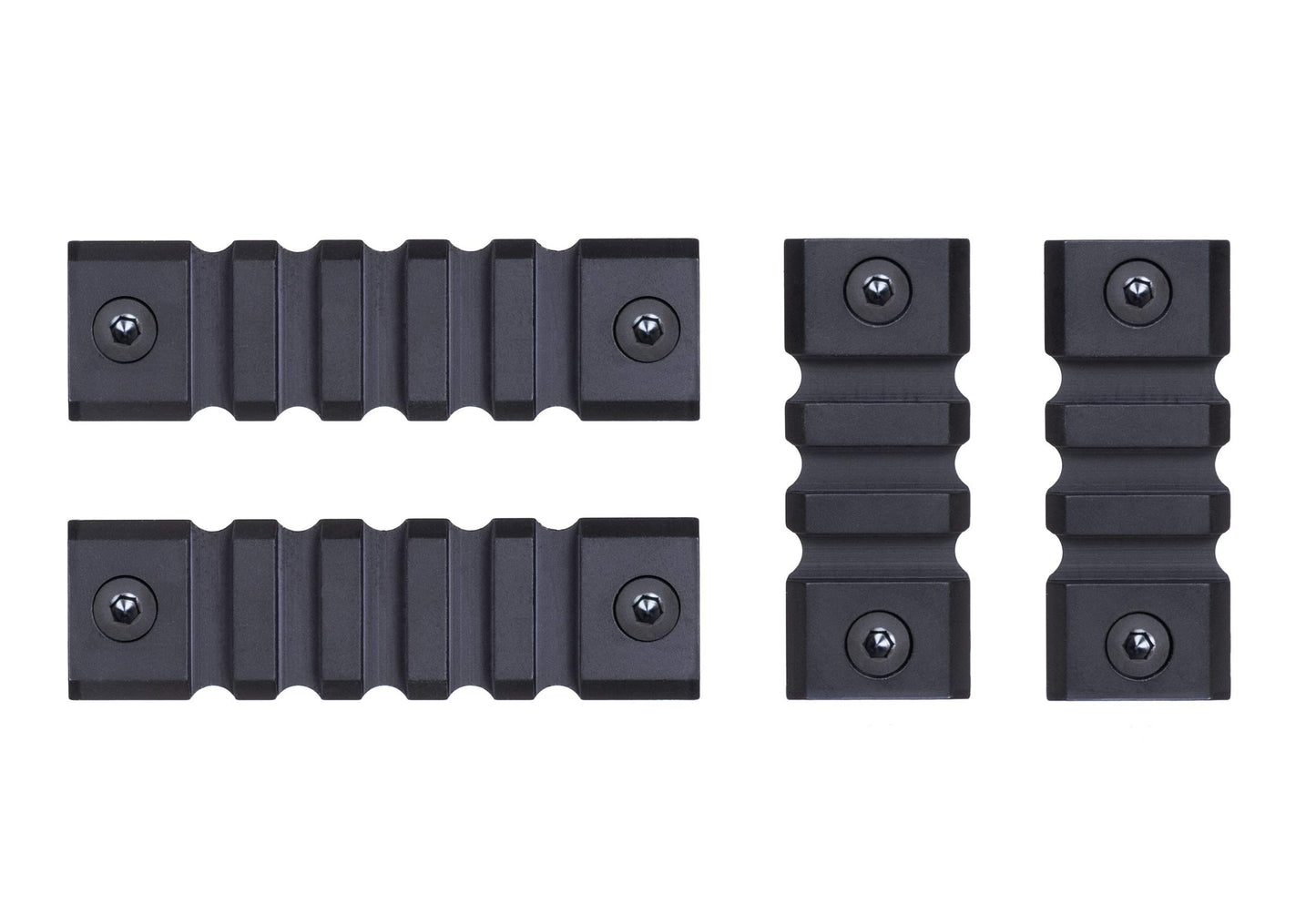Monstrum Aluminum Picatinny Rail | Compatible with M-LOK | Includes Two 2-inch and Two 3-inch Sections | Black