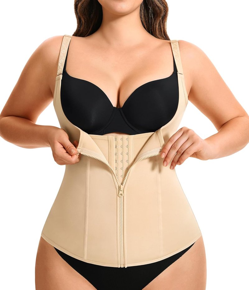 Underbust Corset Waist Trainer - Steel Boned Body Shaper Vest with Adjustable Straps | Women's Cincher