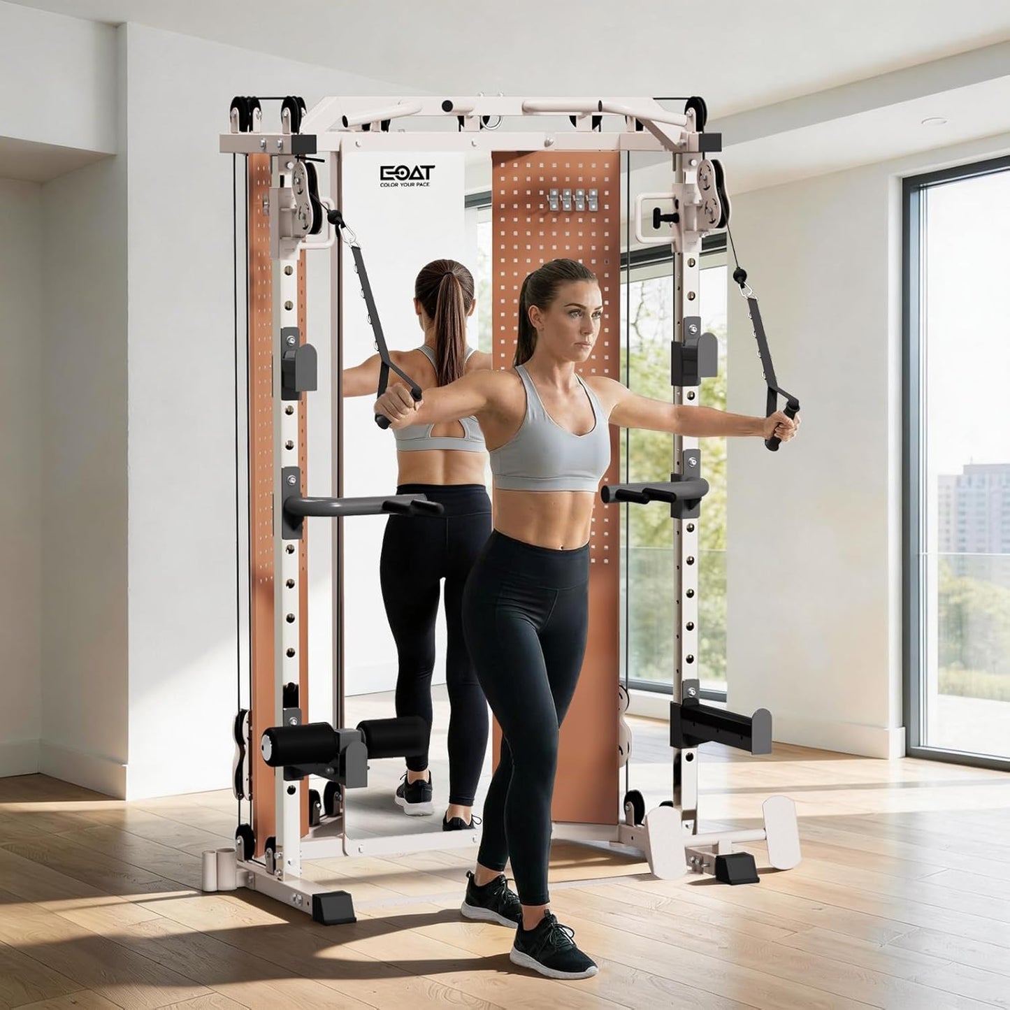 Home Gym Equipment - All-in-One Corner Master with 132 lbs Weight Stack | 17 Adjustable Settings, Space-Saving Design