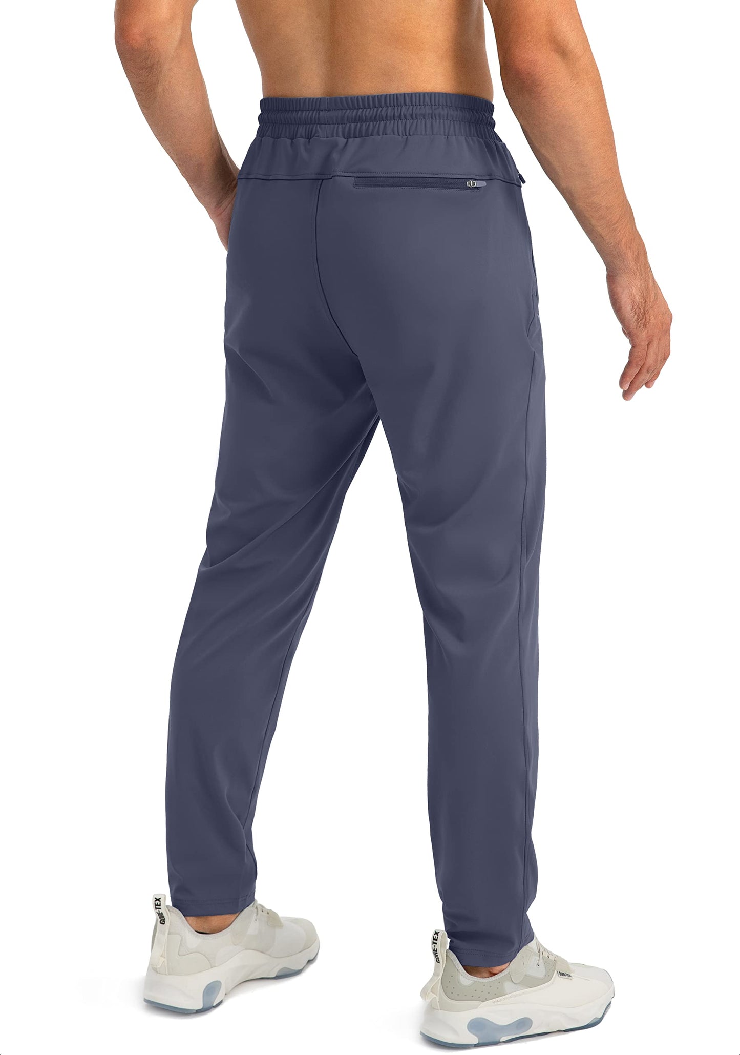 G Gradual Men's Sweatpants with Zipper Pockets Tapered Joggers for Men Athletic Pants for Workout, Jogging, Running (Dusty Blue, Medium)