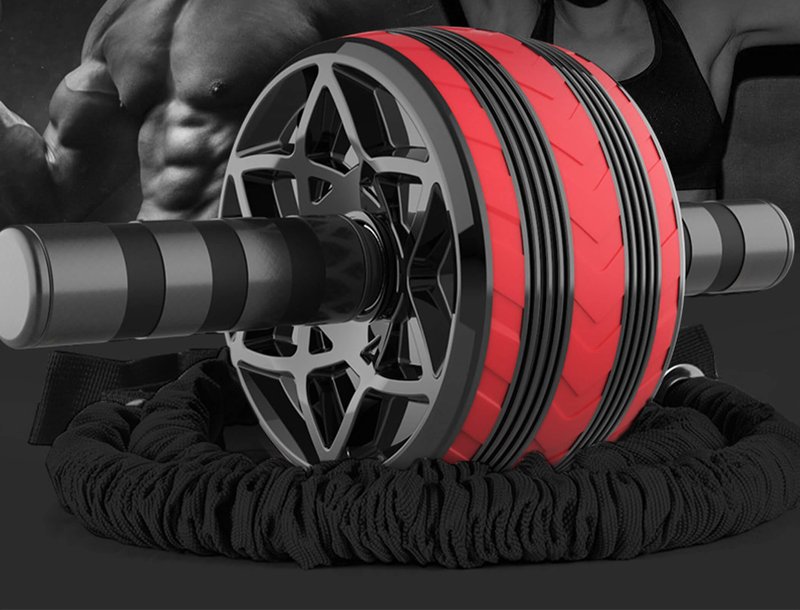 Dalekana AB Wheel Roller, Exercise Abdominal Fitness Wheel, Work-out Strength-Training Roller, 11.2"L, Yellow