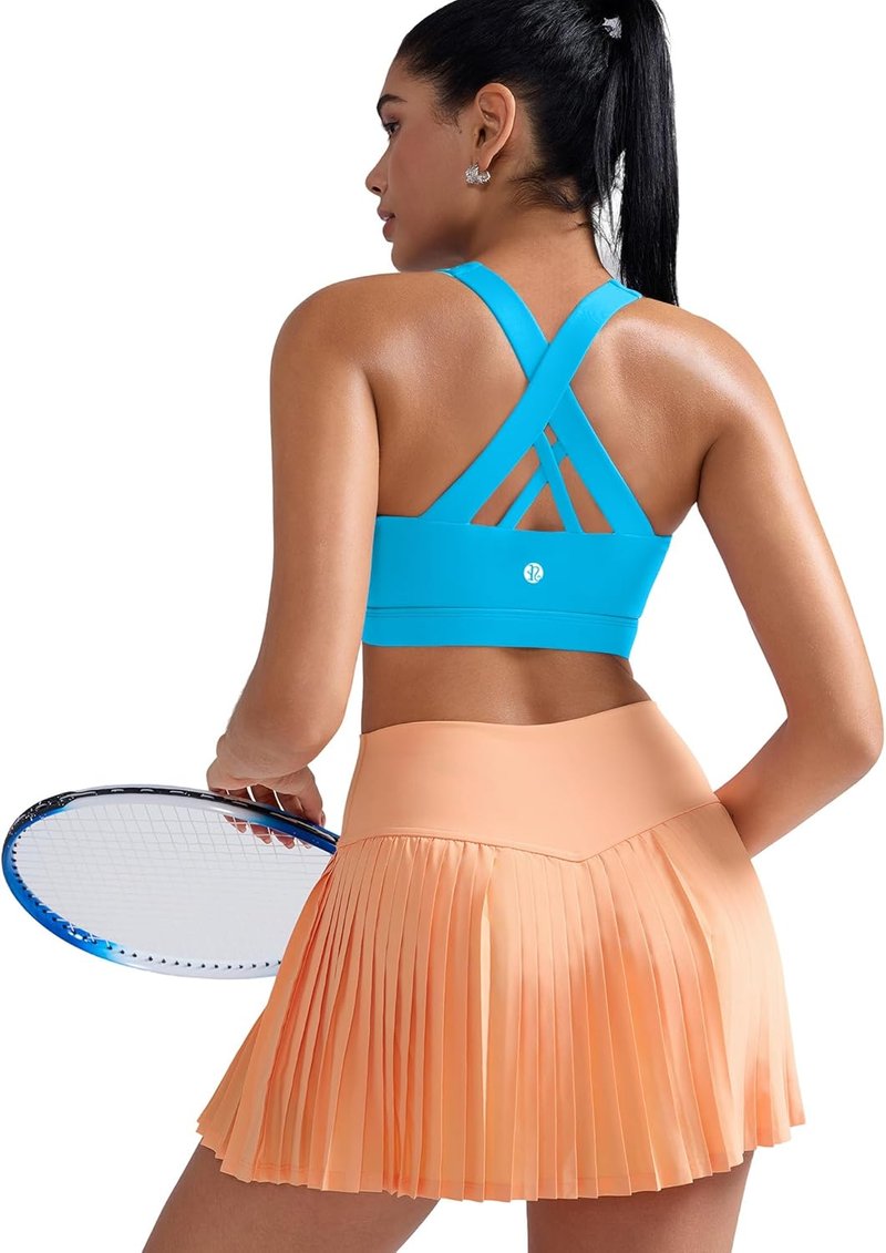 Sports Bras for Women - Padded Strappy Criss-Cross Back Medium Support with Removable Cups | Comfortable Fit