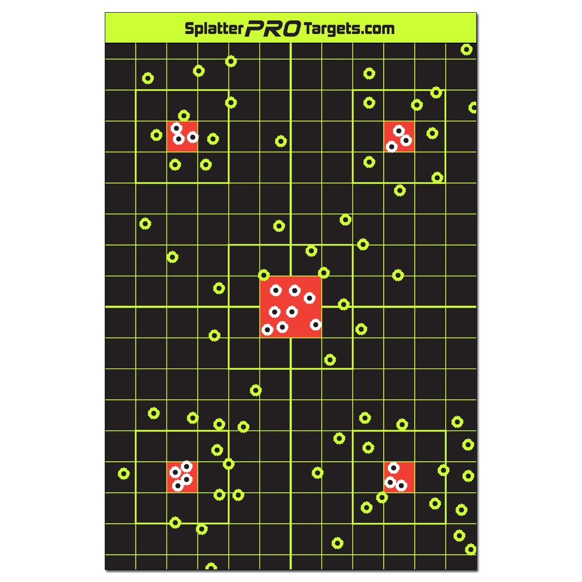 12x18 Splatter Targets. Shots Burst with a Bright Splatter Upon Impact. Instantly See Your Shots. (10)