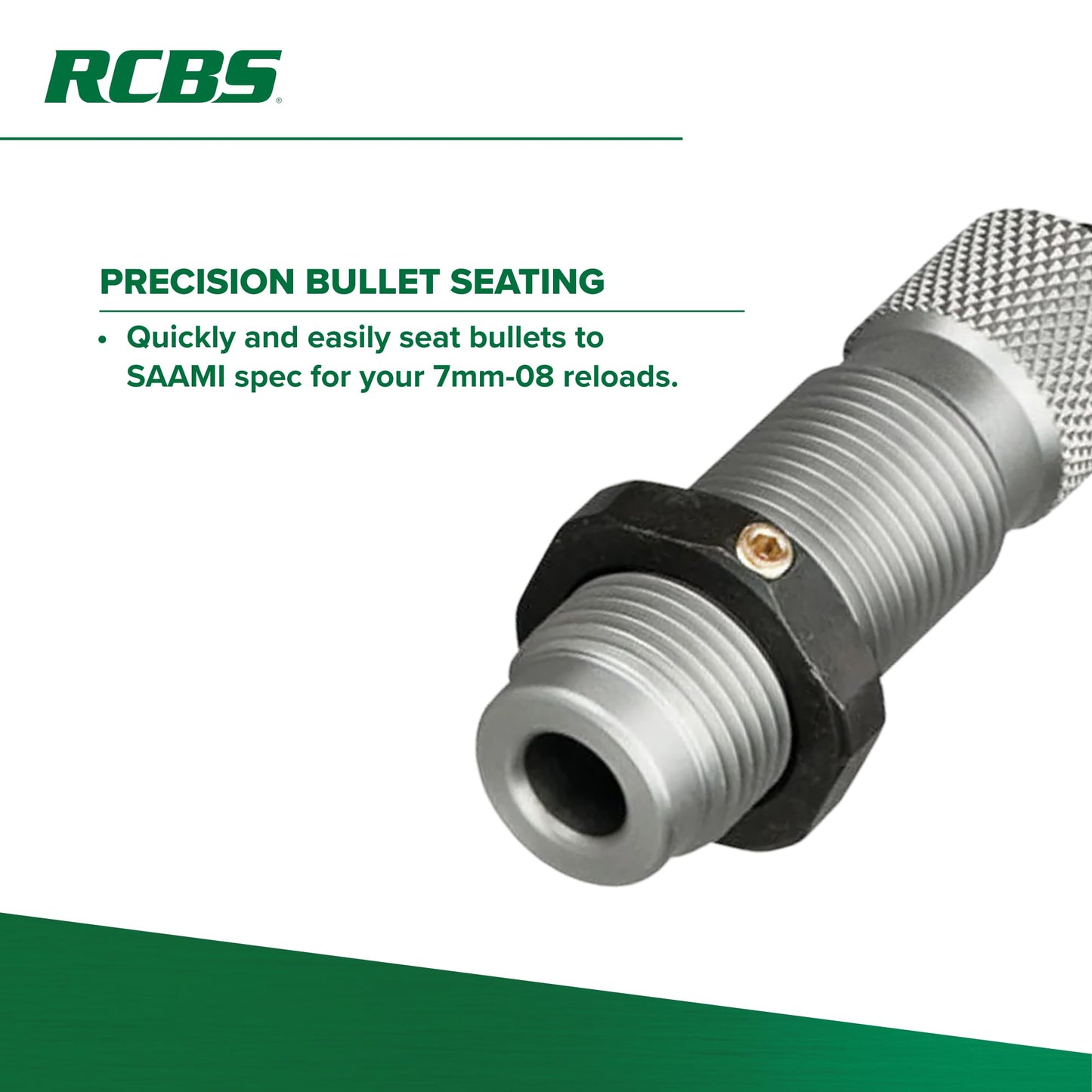 RCBS Full-Length Die Set 7mm-08 Rem, Precision Reloading Die Set for 7mm-08 Remington