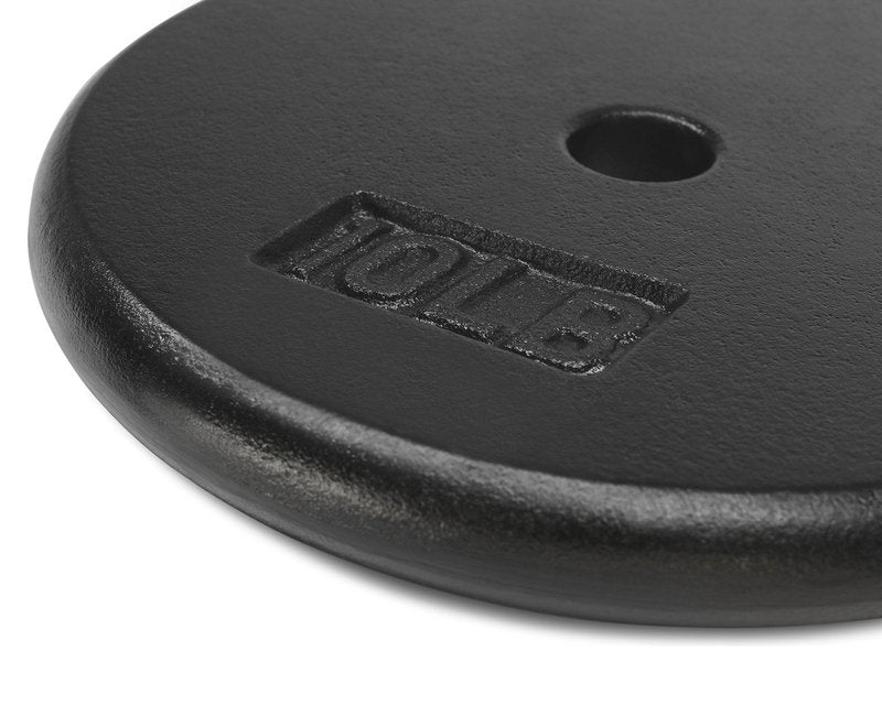 Yes4All Tri-Grip Handles Olympic Weight Plates/Cast Iron Weight Plates, Suitable for Barbell Exercises, Strength, Flexibility Training - 35lb (Set 4pcs)