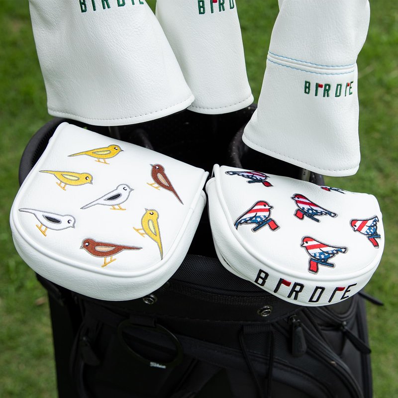 Golf Head Covers Birdie Driver Covers 3 Wood Headcover Hybrid Head Covers Embroidery Leather USA American Flag Golf Club Headcovers Golf Mallet Putter Cover for OZ1 (Mallet Putter Cover for OZ1)