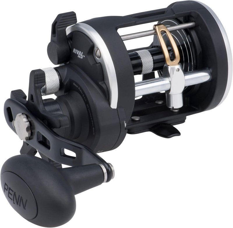 PENN Rival Level Wind Fishing Reel - Durable Design for Smooth Casting | 20 lb Test