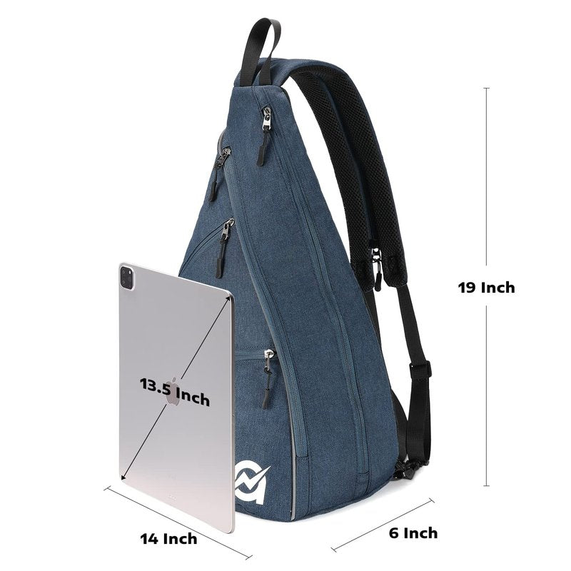 A11N SPORTS Pickleball Bag, Reversible Crossbody Sling Bag/Backpack for Women Men, Navy