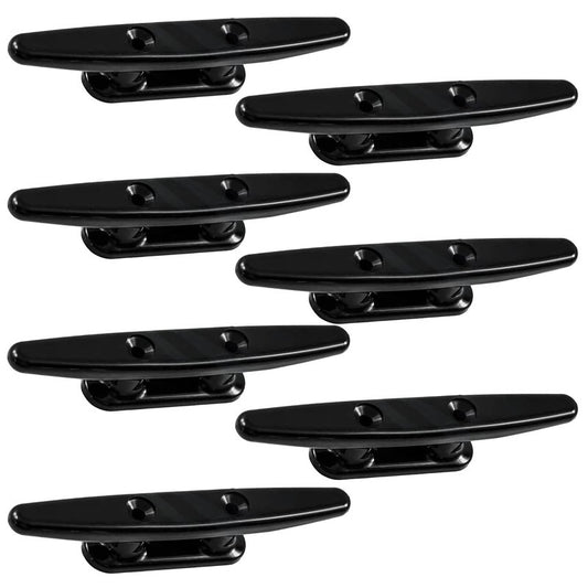 Laorde Nylon Boat Cleats Black, 4"/5"/6"/8", Marine Grade Dock Cleats for Rope, Kayak, Mooring, Canoe, Maritime Decor, Tie Down (4 inch 7 Pack)