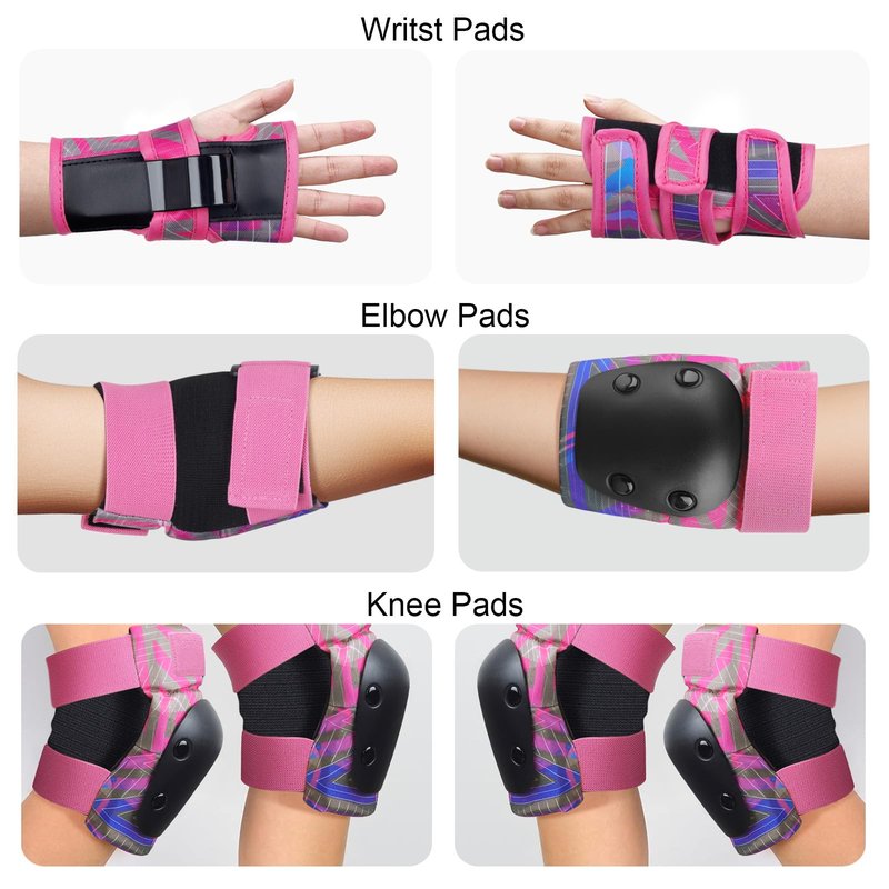 YooxArmor Toddler Knee Pads and Elbow Pads Set for Kids 3-5/5-8, Kids Wrist Guards for Roller Skating,Cycling, Skateboard, Inline Skating, Scooter Riding Sports