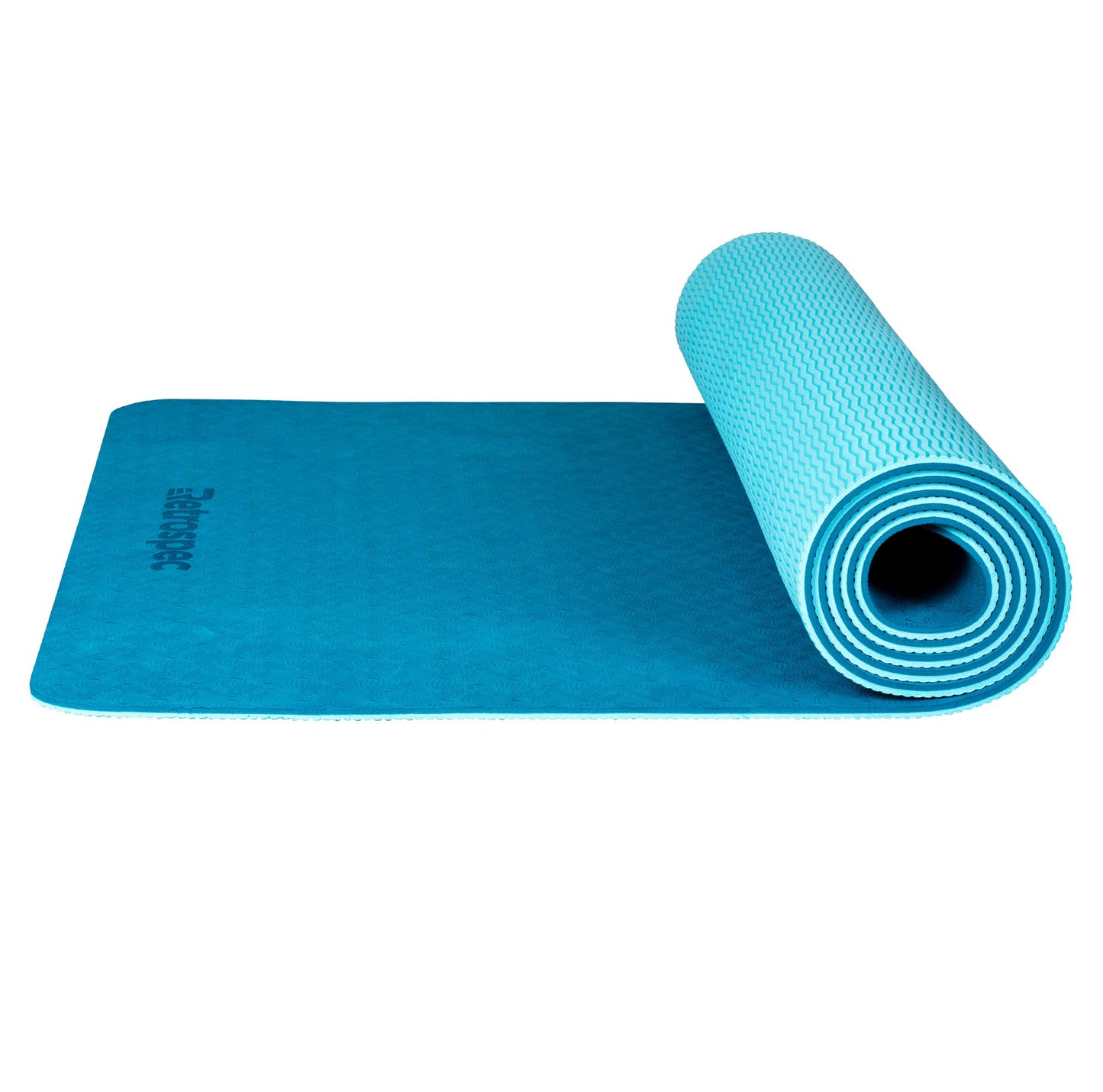 Retrospec Zuma Yoga Mat w/Nylon Strap for Men & Women - Non Slip Excercise Mat for Yoga, Pilates, Stretching, Floor & Fitness Workouts, Ocean Blue (3599)