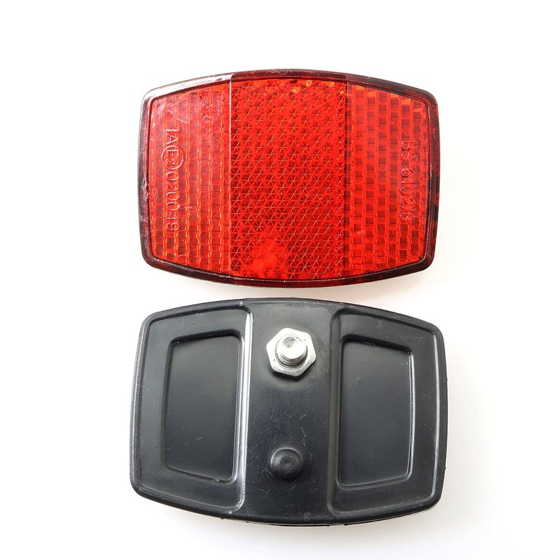 PZRT Handlebar Mount Safe Bicycle Reflector Reflective Front Rear Warning Light Bike Accessories, Red