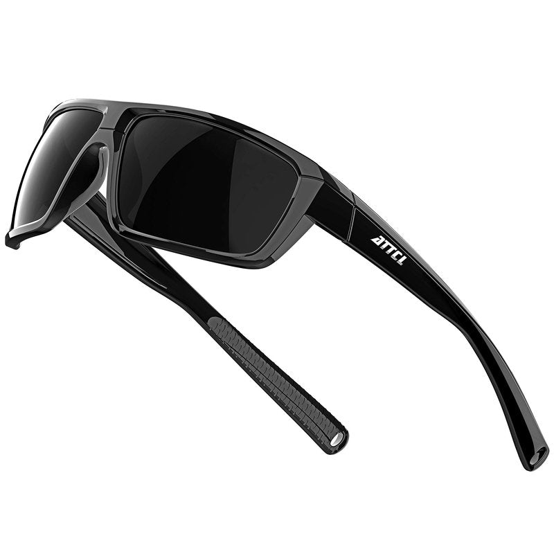 ATTCL Bundles Sports Polarized Sunglasses For Men Women Cycling Driving Fishing: (5001-black)+(1124-black)