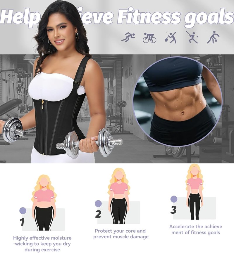 Waist Trainer for Women - Tummy Control Gym Cincher Trimmer Belt with Adjustable Strap | Comfortable Fit