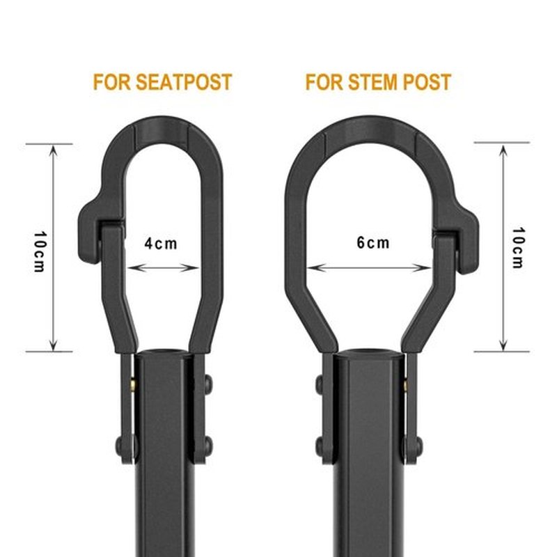 Bike Crossbar Adapter for Bike Rack (32kg/70lbs) - Top Tube Cross-Bar Adjustable - Bicycle Bike Adapter Bar for Low-Step Step-Through Bikes, BMXs, Ladies and Kids Bikes (2 PCS)