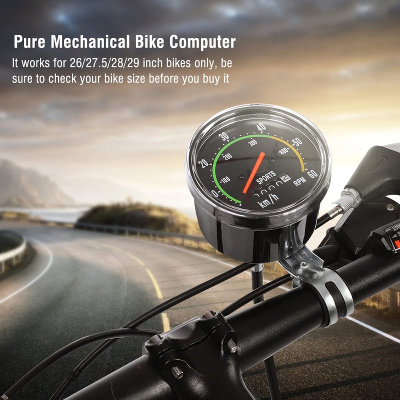 Cycling Computer, Mechanical Speedometer Odometer Cycling Stopwatch Cyclocomputer