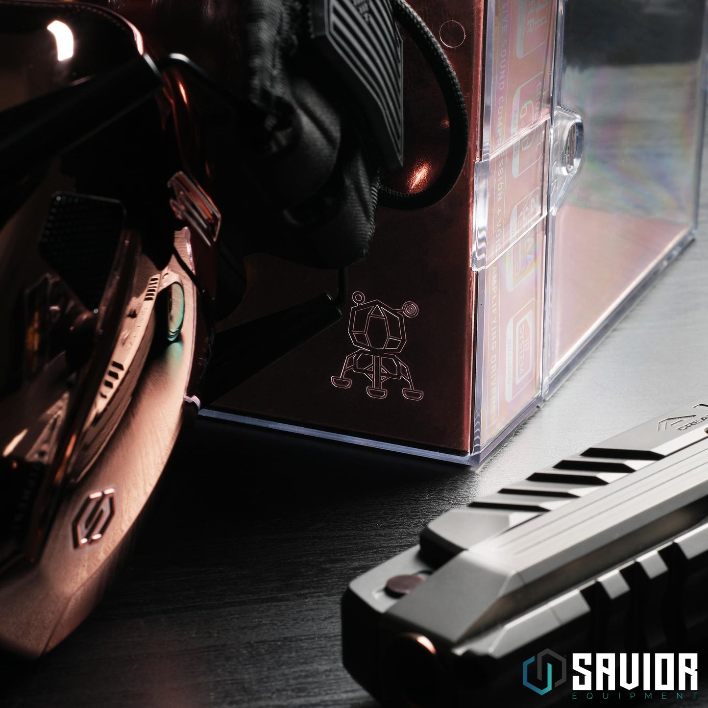 Savior Equipment Apollo Electronic Earmuffs For Shooting w/Gel Ear Pads, 24dB NRR, Noise Cancelling Ear Protection Headset (Black Chrome, 1-Pack)