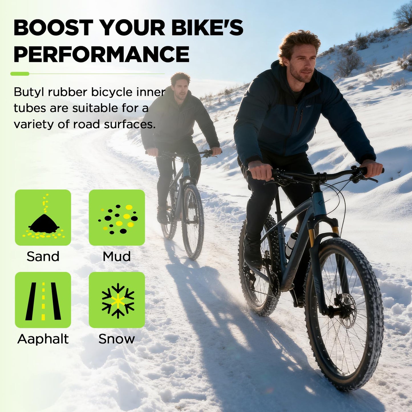 Hydencamm 2 Pack 20x1.75/2.125 Bike Tube, 20x1.75 20x1.95 20x2.10 20x2.125 with 35mm Schrader Valve, Butyl 20x1.95 Bike Tube with 2PCS Levers, Compatible with MTB and Cruisers, City Bikes, Road Bikes