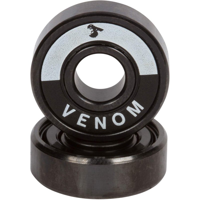 Yellow Jacket Premium Skateboard Bearings – Titanium Coated, Ceramic Balls – Pro Longboard – High Speed, Precision for Skateboards, Longboards, in-line Skates, (Gold Venom - Washers and Spacers)