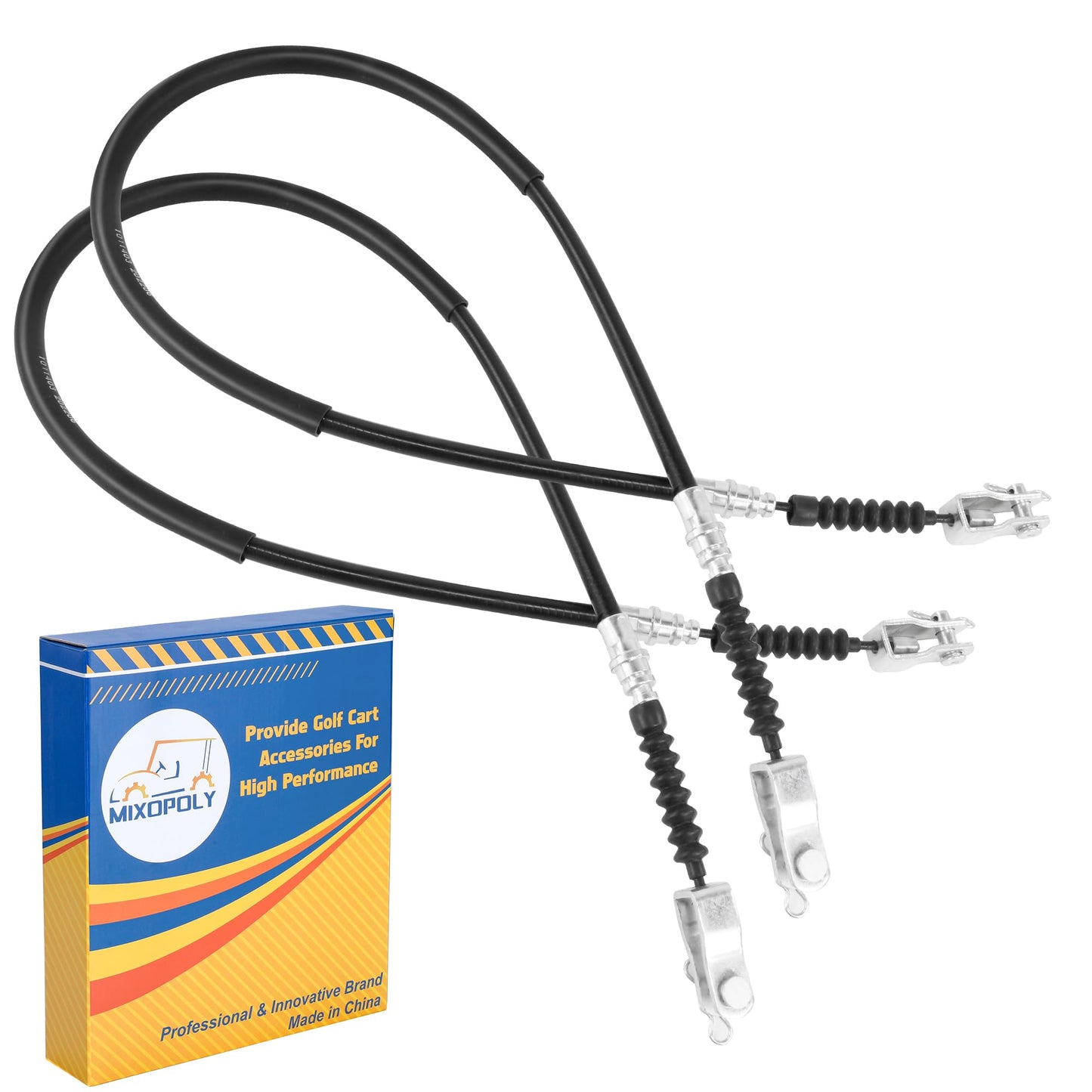 Mixopoly Golf Cart Brake Cable Kit for Club Car DS 1981-1999, Passenger and Driver Side Brake Cables, Replace OEM 1011125 1011403 1016761-01