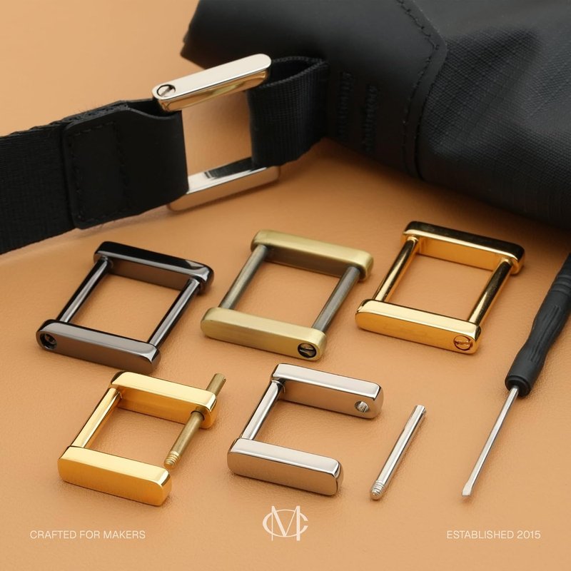 Rectangle Screw Rings - Durable Buckle Strap Connectors for Bags | 4-Pack