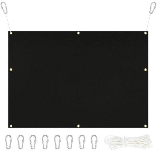 Silipull Archery Backstop Netting Heavy Duty with Rope and Hooks Slingshot Archery Net for Backyard Shooting Accessories(5 ft X 10 ft X 2 Mm, 45 Lbs,Black)