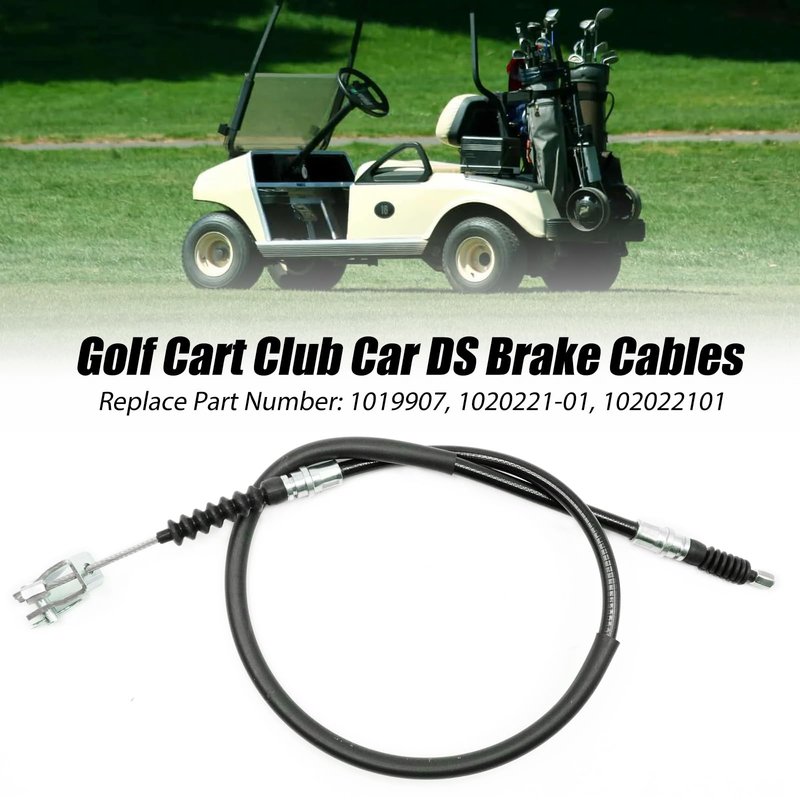 Saihisday 102022101 42Inch Drive and Passenger Side Golf Cart Club Car DS Brake Cables, Replacement for Club Car DS Gas or Electric Models 2000-Up, Replaces 1019907