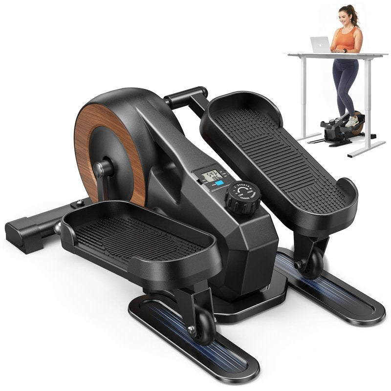 Sitting Under Desk Elliptical Machine, Leg Exerciser While Sitting for Seniors, Seated Pedal Exerciser, Quiet & Portable Pedal Exerciser with 8 Resistance Levels, Work from Home Fitness