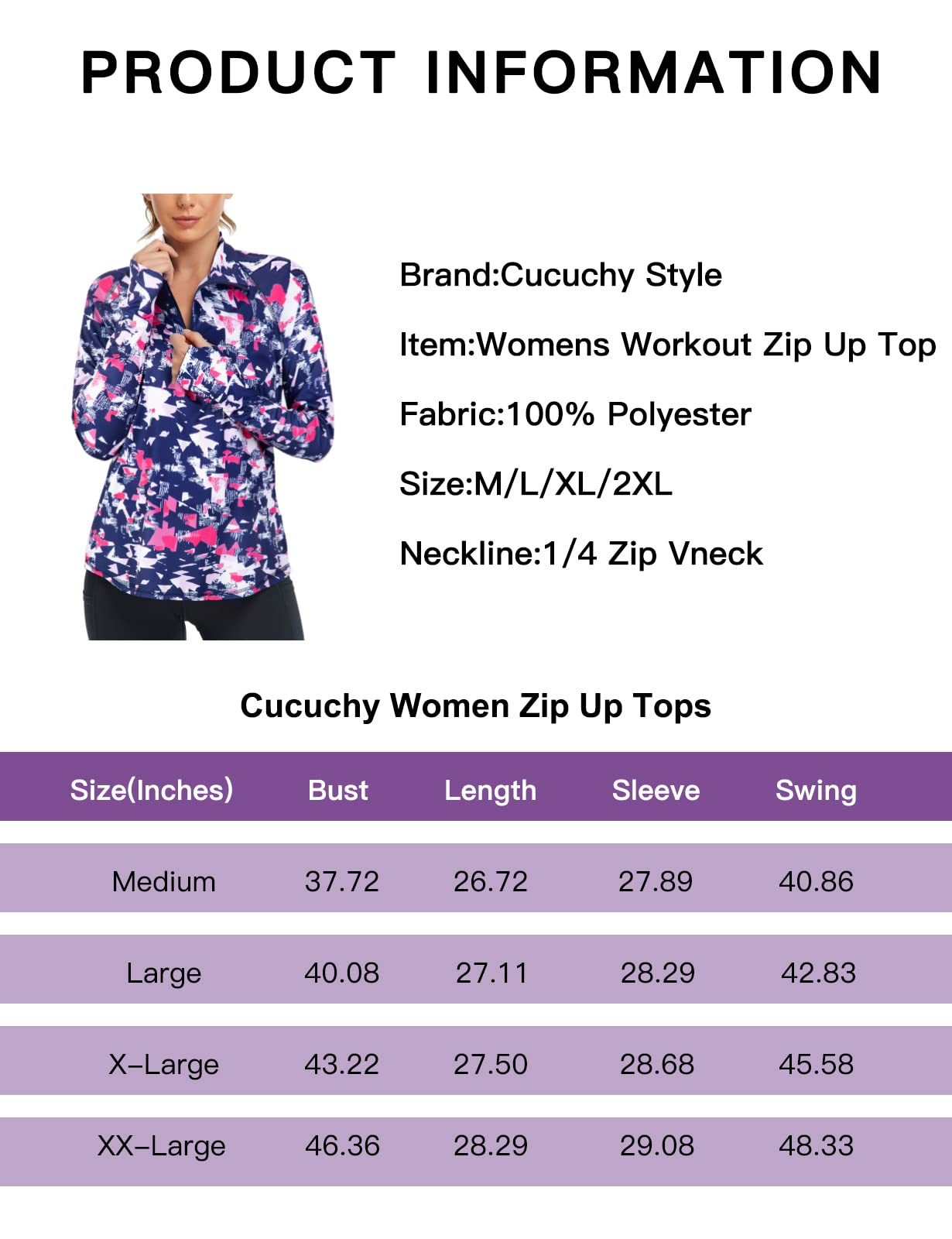 Womens Half Zip Pullover,Cucuchy Sun Protection Long Sleeve Workout Shirts 1/4 Zip Jackets Jumping Yoga Lightweight Winter Tops for Leggings Geometry Blue L