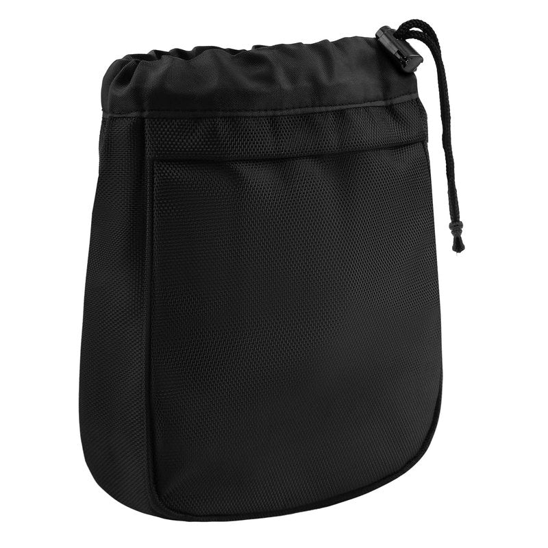 Golf Valuables Pouch,Golf Tee Pouch with Drawstrings,Nylon Golf Accessory Bag for Men & Women(Black)