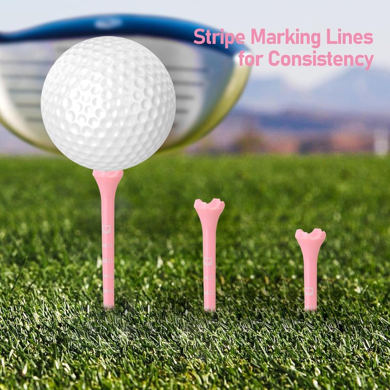 CATOSUM 50 Pcs Pink Golf Tees 2-3/4" - Funny Golf Accessories for Women, Durable and Stylish Golf Tees for Fun and Functional Play