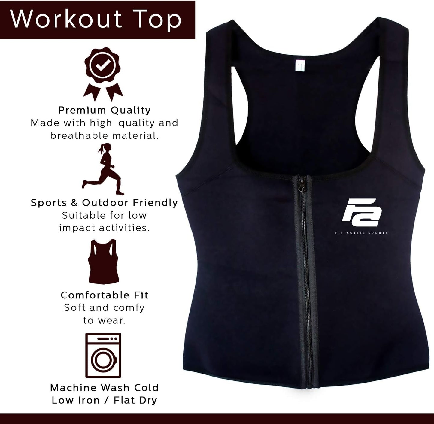 Active Sports Waist Trainer | Slimming Vest Trimmer Body Shaper with Adjustable Belt for Women