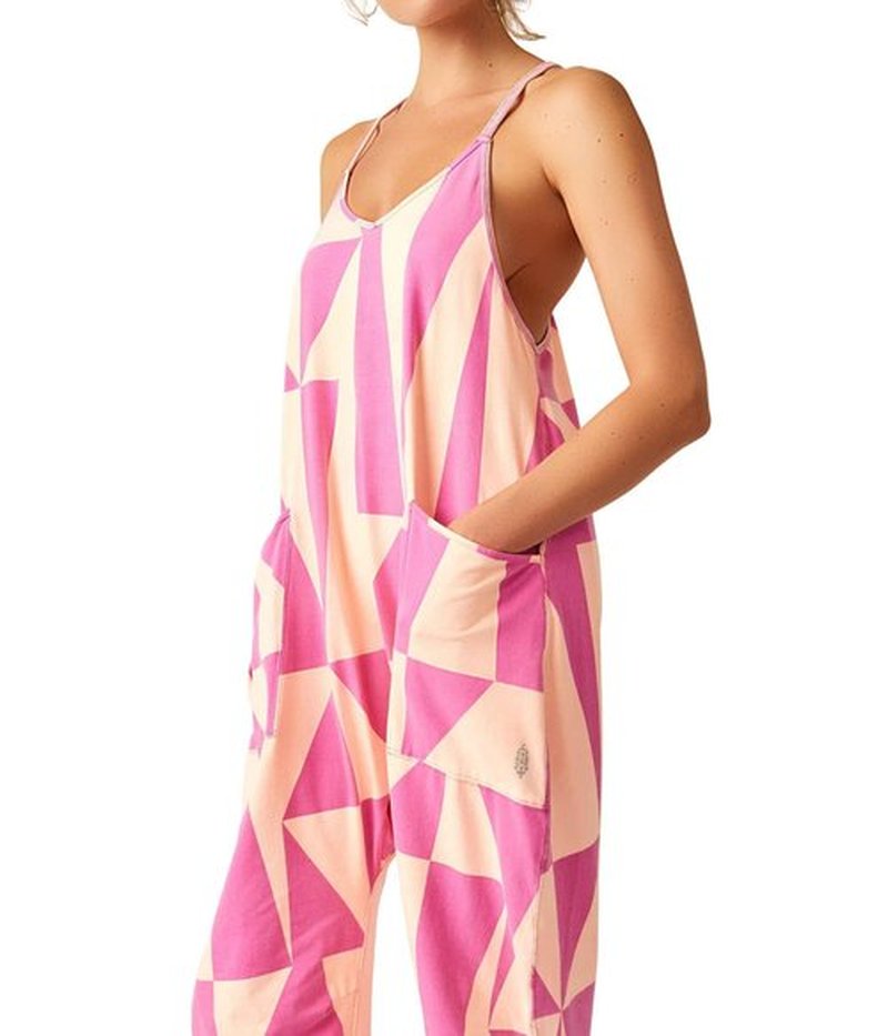 Free People Women's Hot Shot One-Piece Printed, Pink