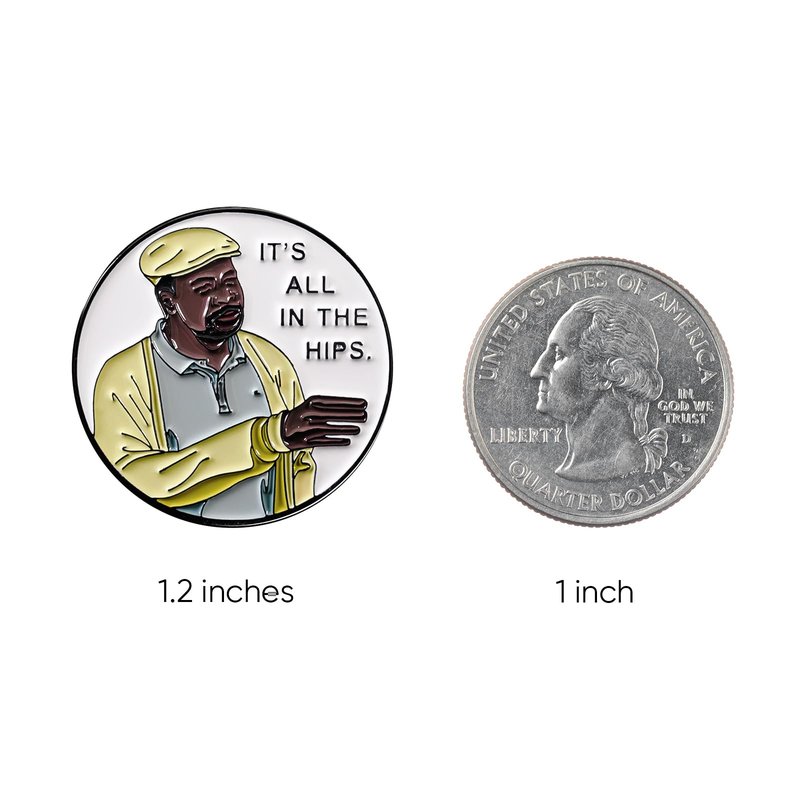 SPORTY BUFF Golf Ball Marker with Magnetic Hat Clip - Funny Golf Gift (CHUBBS Lesson)