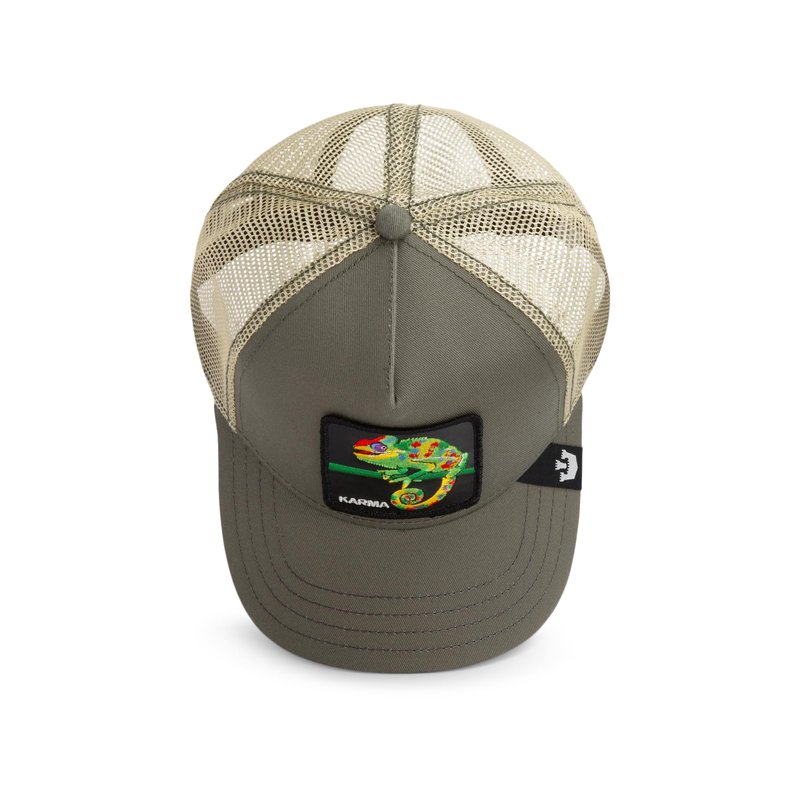 Goorin Karma Chameleon Trucker Hat for Men and Women, Olive, One Size, Unisex