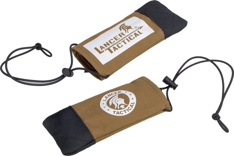 Lancer Tactical Airsoft Tactical Airsoft Barrel Cover w/Bungee Cord for Airsoft Guns and Paintball Markers-2 Pack (Tan)