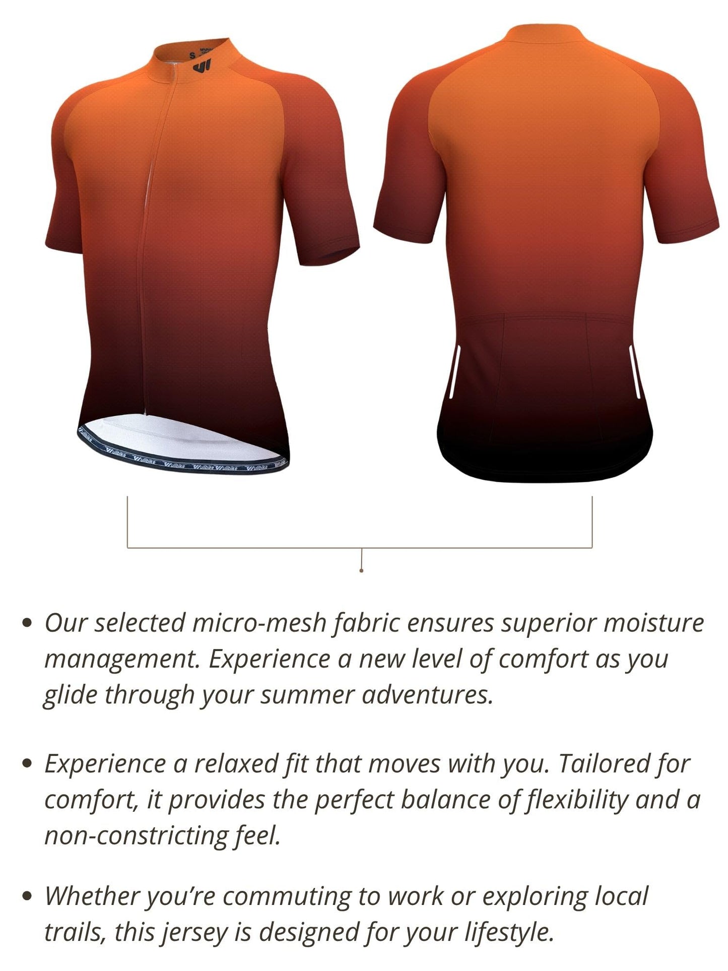 Lo.gas Cycling Jersey Men Short Sleeve Bike Biking Shirts Full Zip with Pockets Road Bicycle Clothes