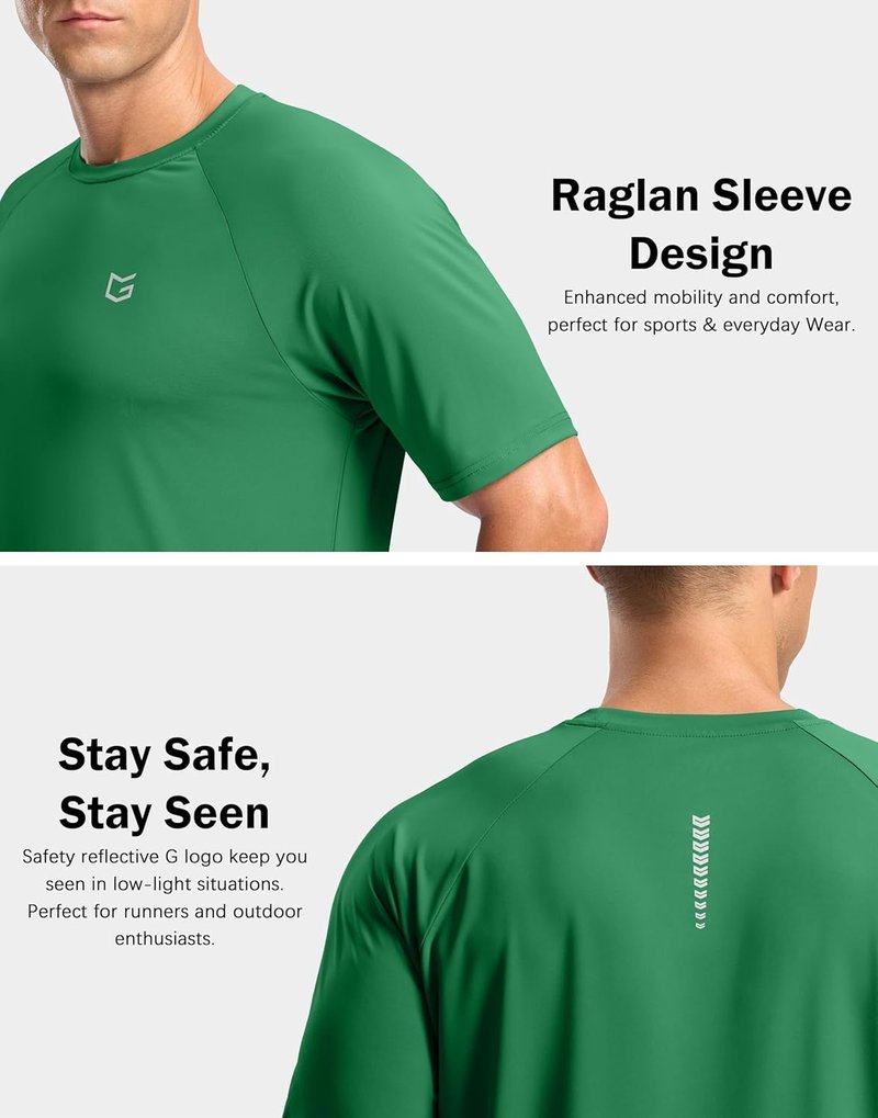 Men's Athletic Workout T-Shirts - Moisture-Wicking Cooling Short Sleeve Performance Tee for Gym & Tennis