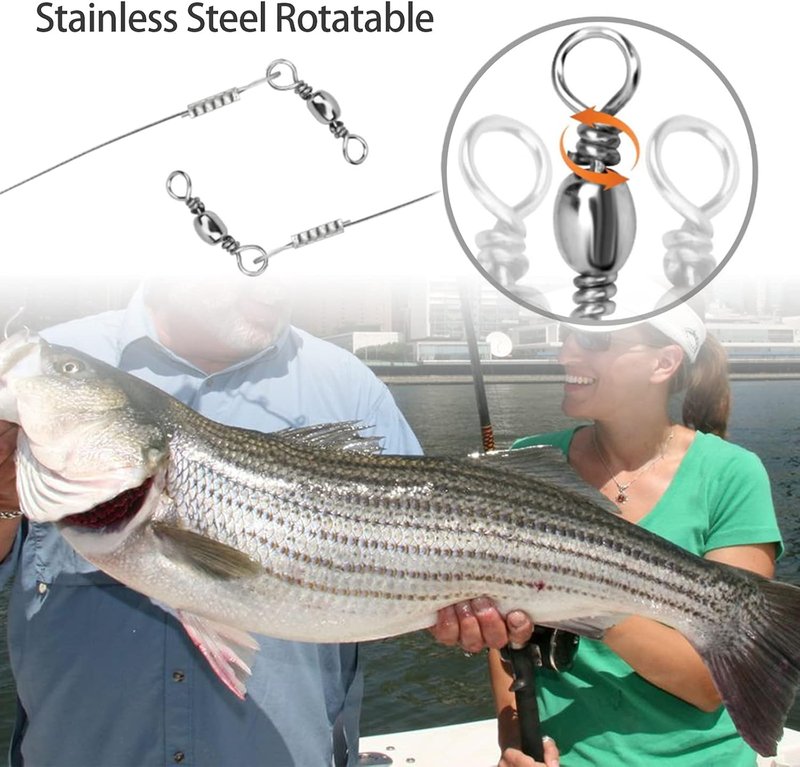 Saltwater Steel Circle Hook Rigs - Octopus Offset Fishing Hooks for Catfish & Bass