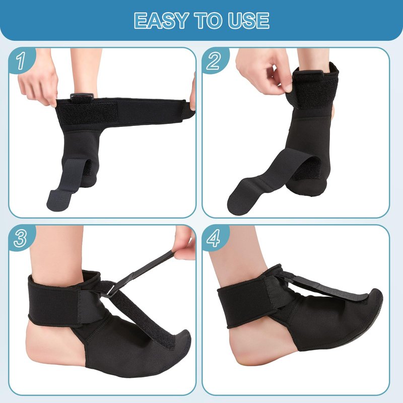 YPLUW Plantar Fasciitis Night Splint for Women & Men - Soft & Comfortable Sleep (Medium)