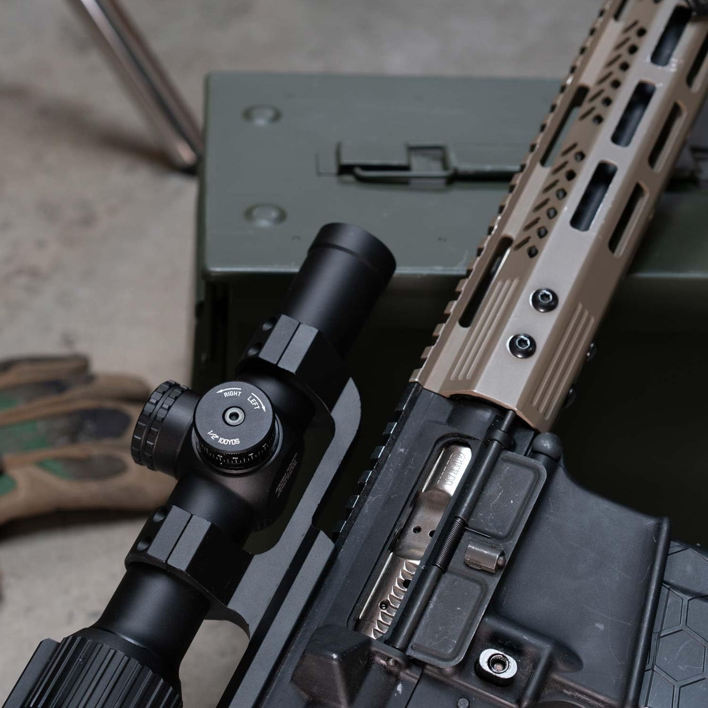 Monstrum Banshee 1-6x24 LPVO Rifle Scope with Offset Scope Mount | Flat Dark Earth | MX1 Reticle