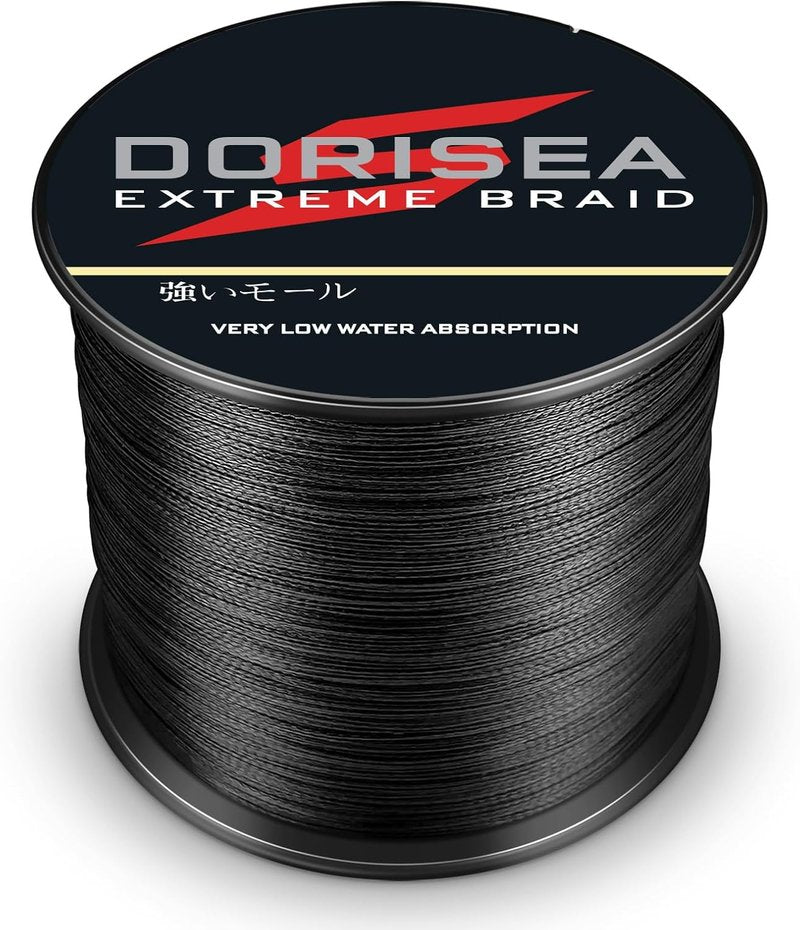 Extreme Braid 100% PE Black Braided Fishing Line - Zero Stretch, 6-550Lb Test, 109-2187 Yards