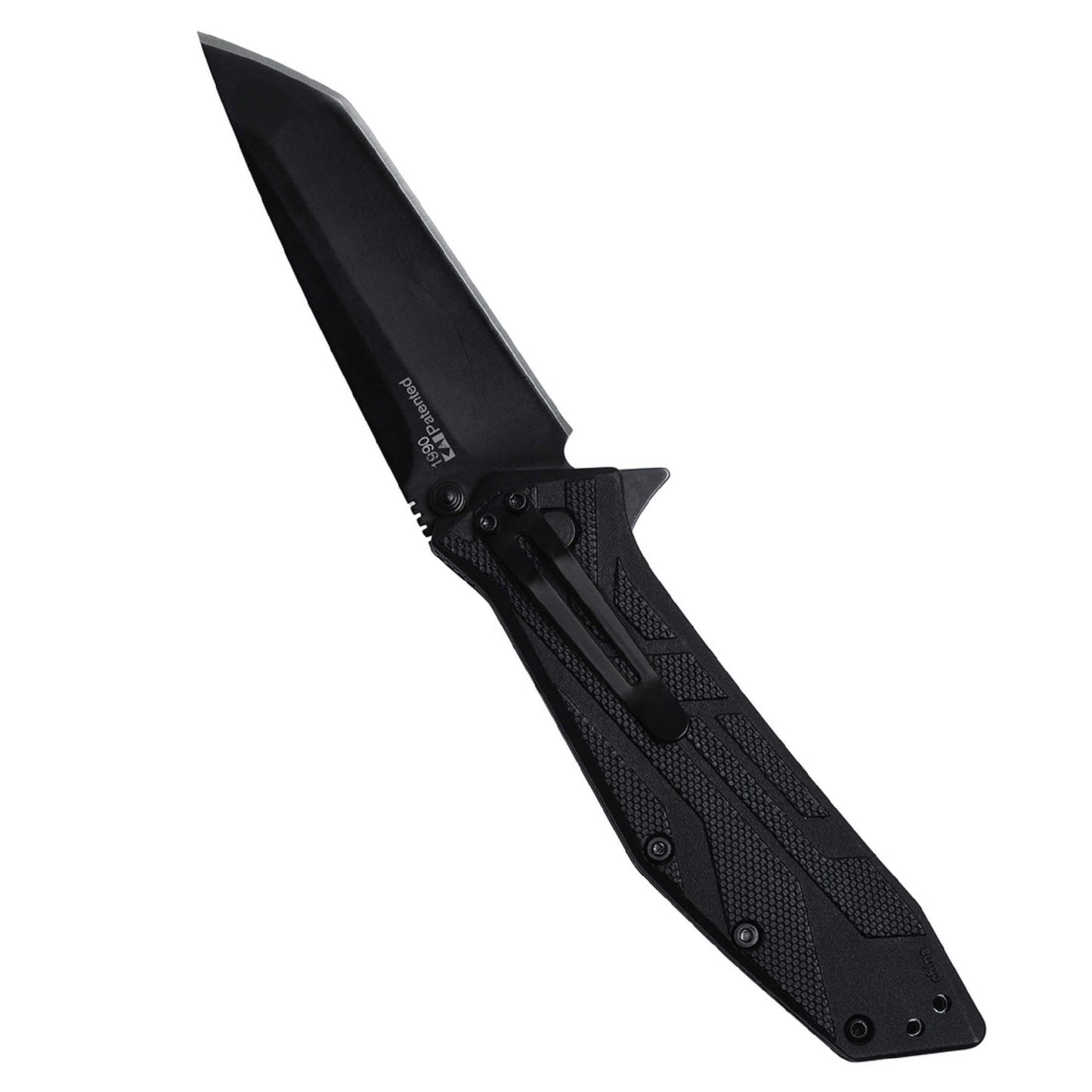 Kershaw Brawler Pocket Knife, All-Black, 3 Inch Tanto Blade
