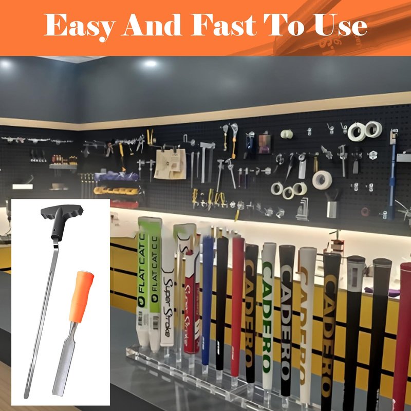 Golf Grip Tape Stripper Remover Tool & Golf Grip Removal Tool - Golf Grip Kit,Groove Remover Saver for Standard Length Swinging Grips，High-Carbon Steel Golf Club Tool， Golf Tools Golf Grip Tool
