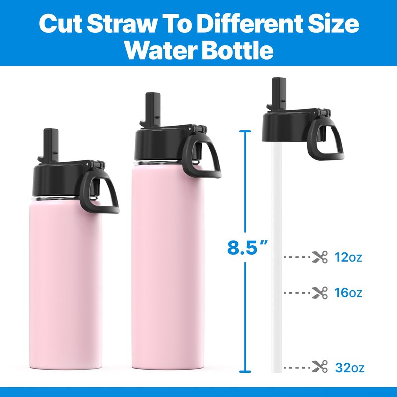 Bluwing 2 Pack Straw Lid for Hydro Flask Wide Mouth 12-64oz, Replacement Lid With Straw for Hydroflask, Iron Flask, Thermoflask, koodee Wide Mouth Bottles