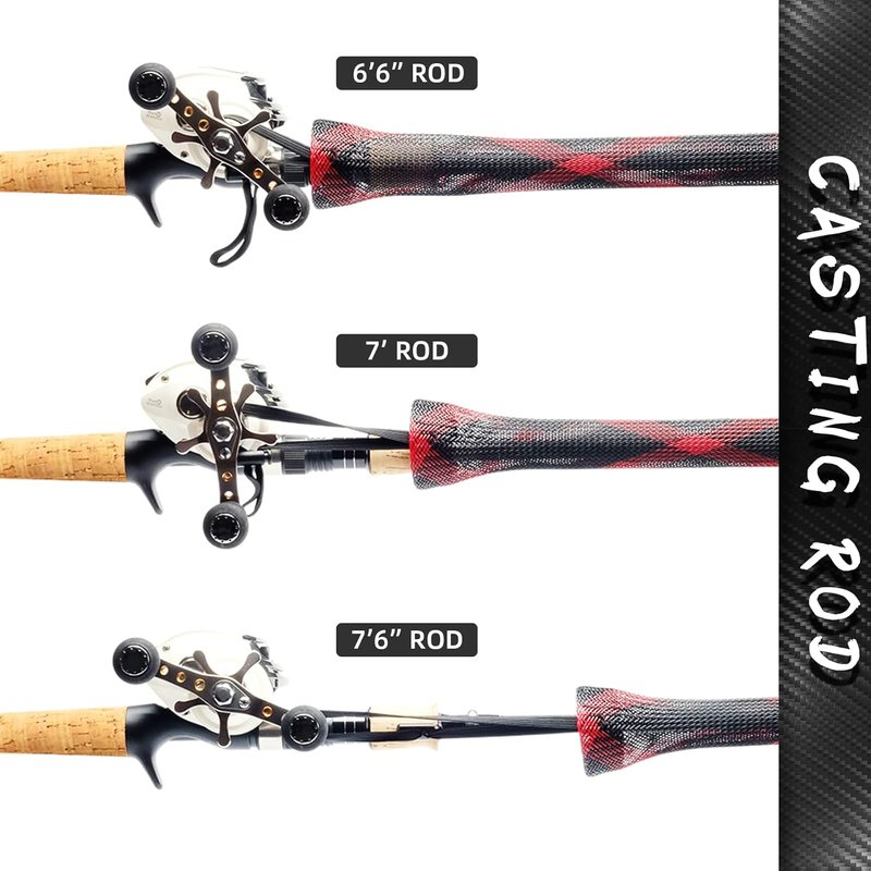 Fishing Rod Sleeve - Braided Mesh Protector for Spinning, Casting, Ice, Fly & Spey Rods | Durable Fishing Tool