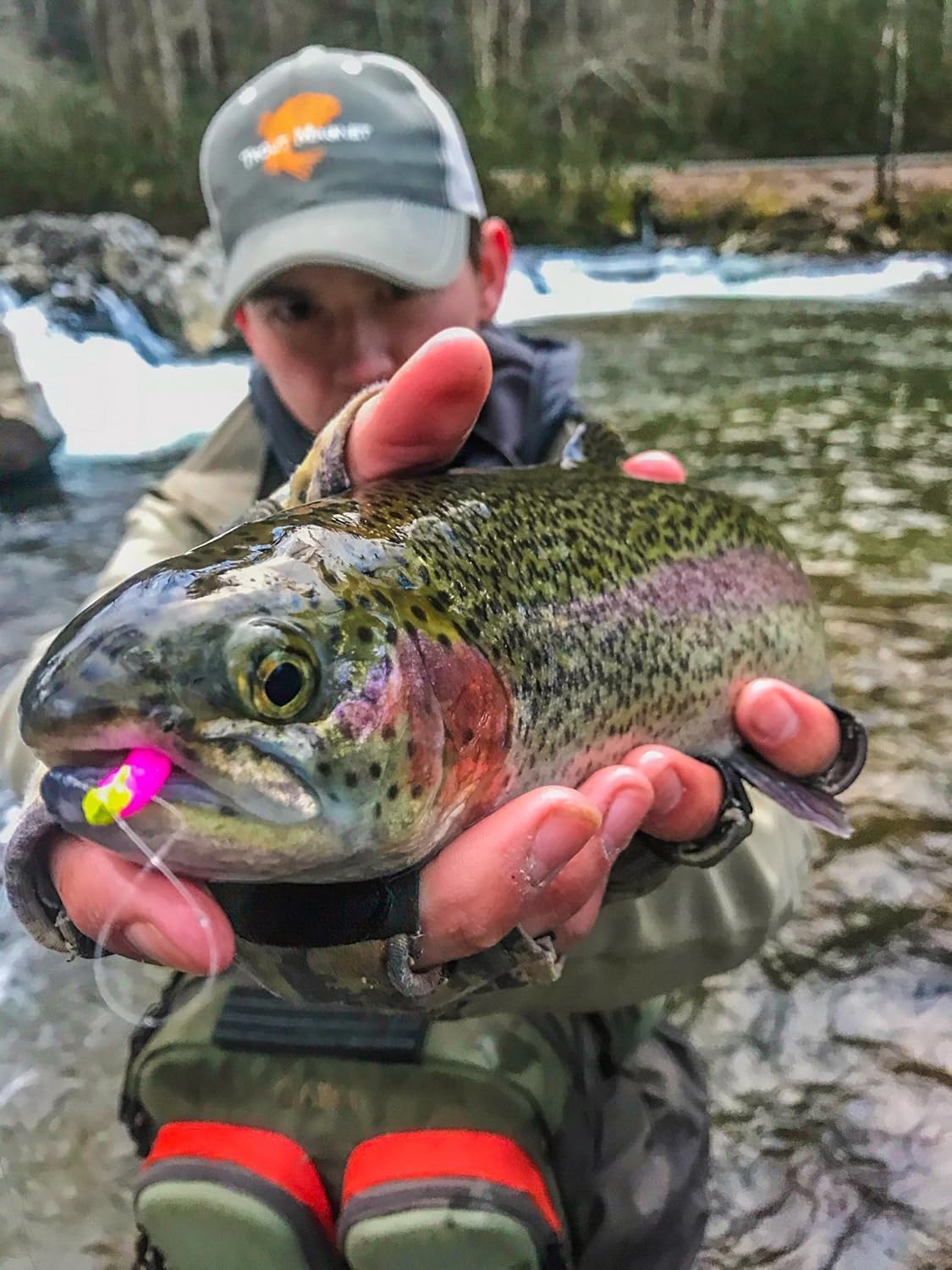 Trout Magnet Fluorocarbon Leader Line - Ultra-Invisible 100% Clear Tippet for Trout Fishing | 50 Meter Spool