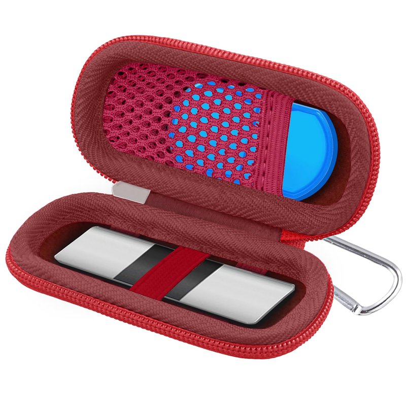 khanka Hard Case for AliveCor KardiaMobile ECG Monitor, Fits KardiaMobile 6L/6L Max, 6-Lead Personal EKG Device, Portable Heart Monitor Storage Case (Case Only)（Dark Red）
