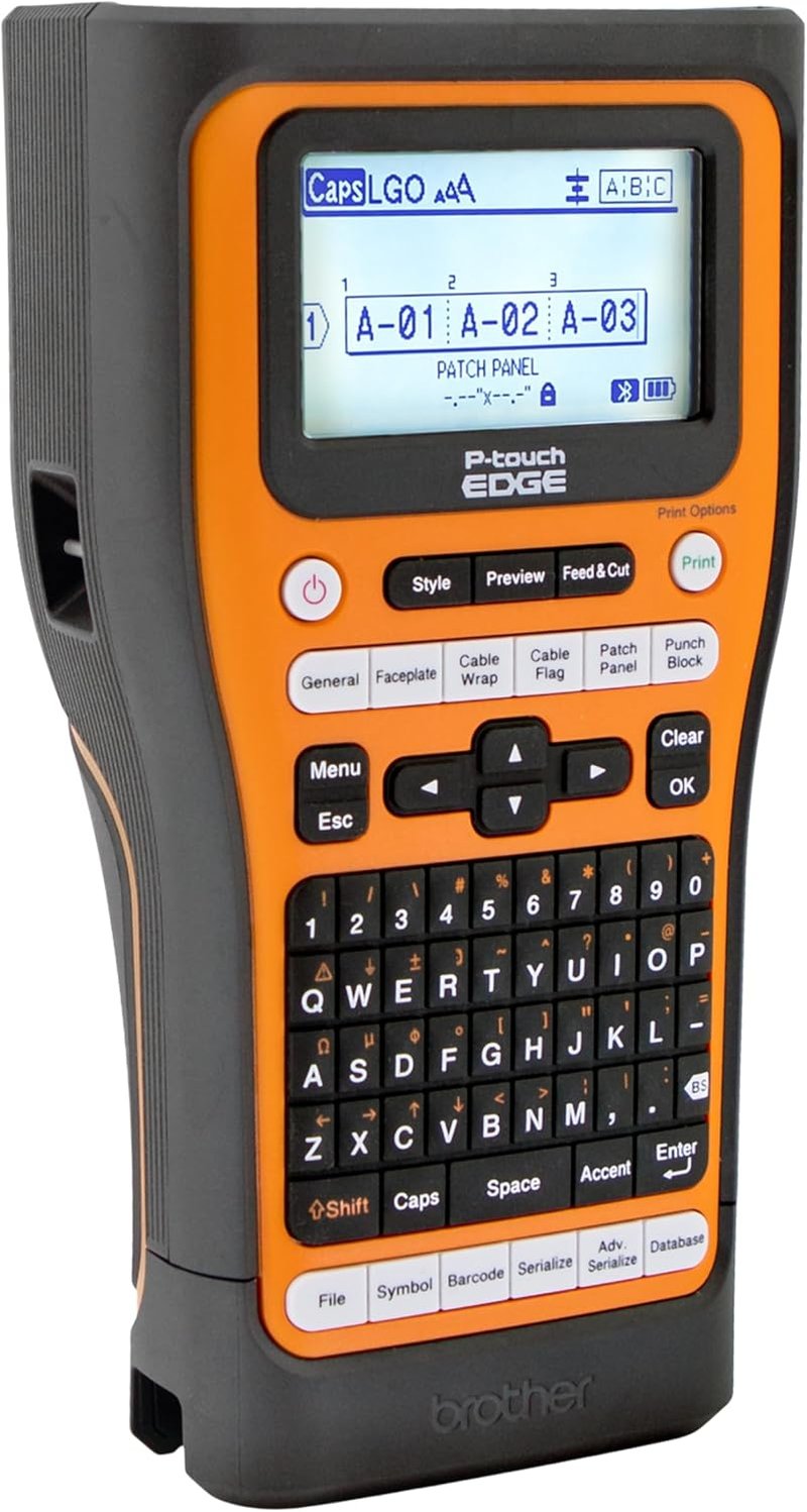 Brother P-Touch Edge Handheld Label Printer - Bluetooth & Dual Auto-Cutter | Up to 24mm Labels